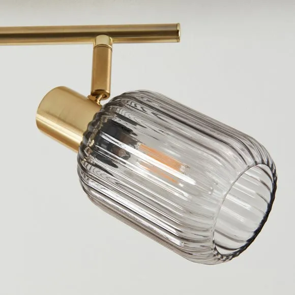Riley Mid Century Ribbed 4 Light Adjustable Spotlight Bar 3