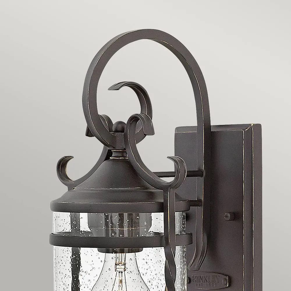 Netlighting Hinkley Casa Outdoor 1 Light Wall Lantern Olde Black IP44 2