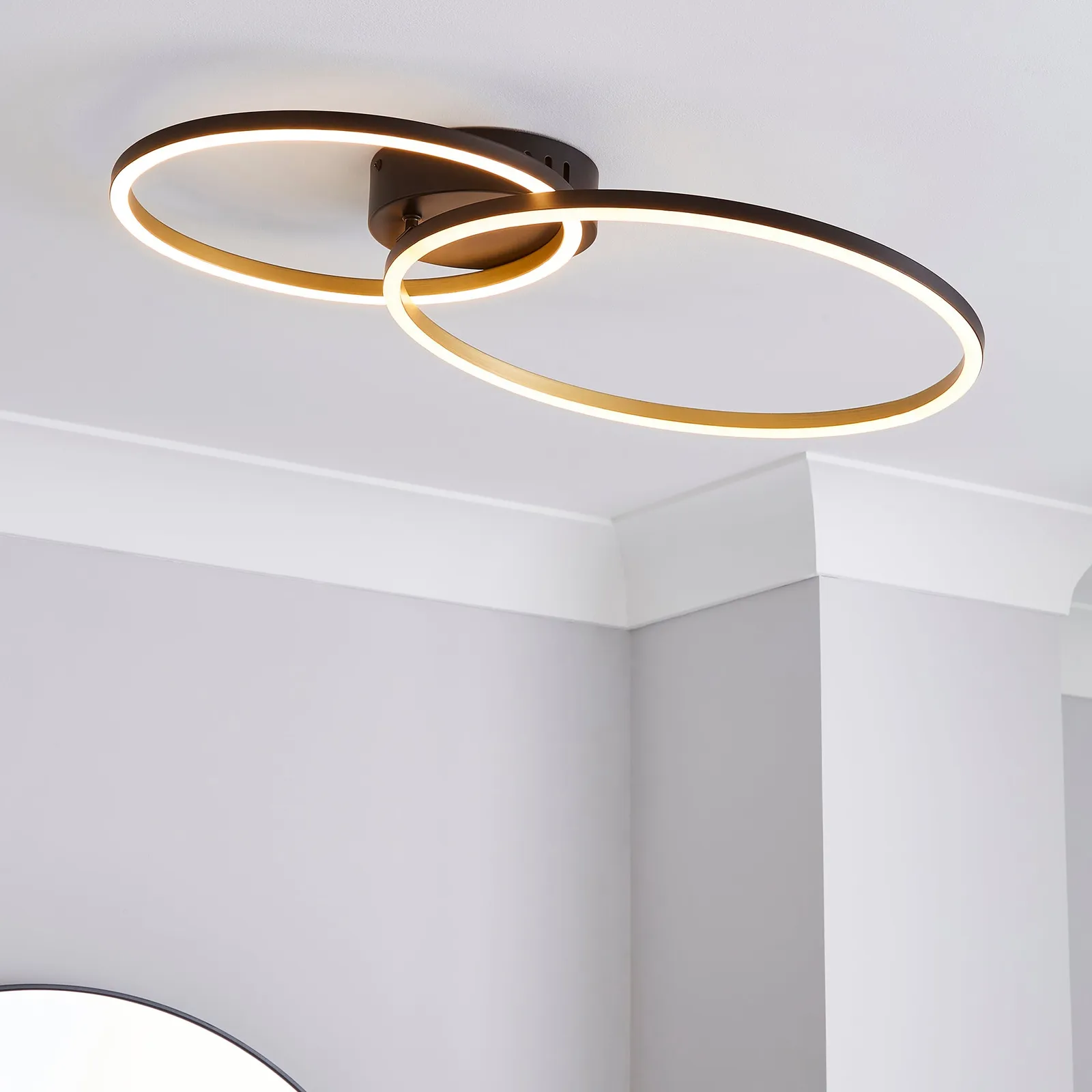 Langdon Integrated LED Ceiling Fitting Silver