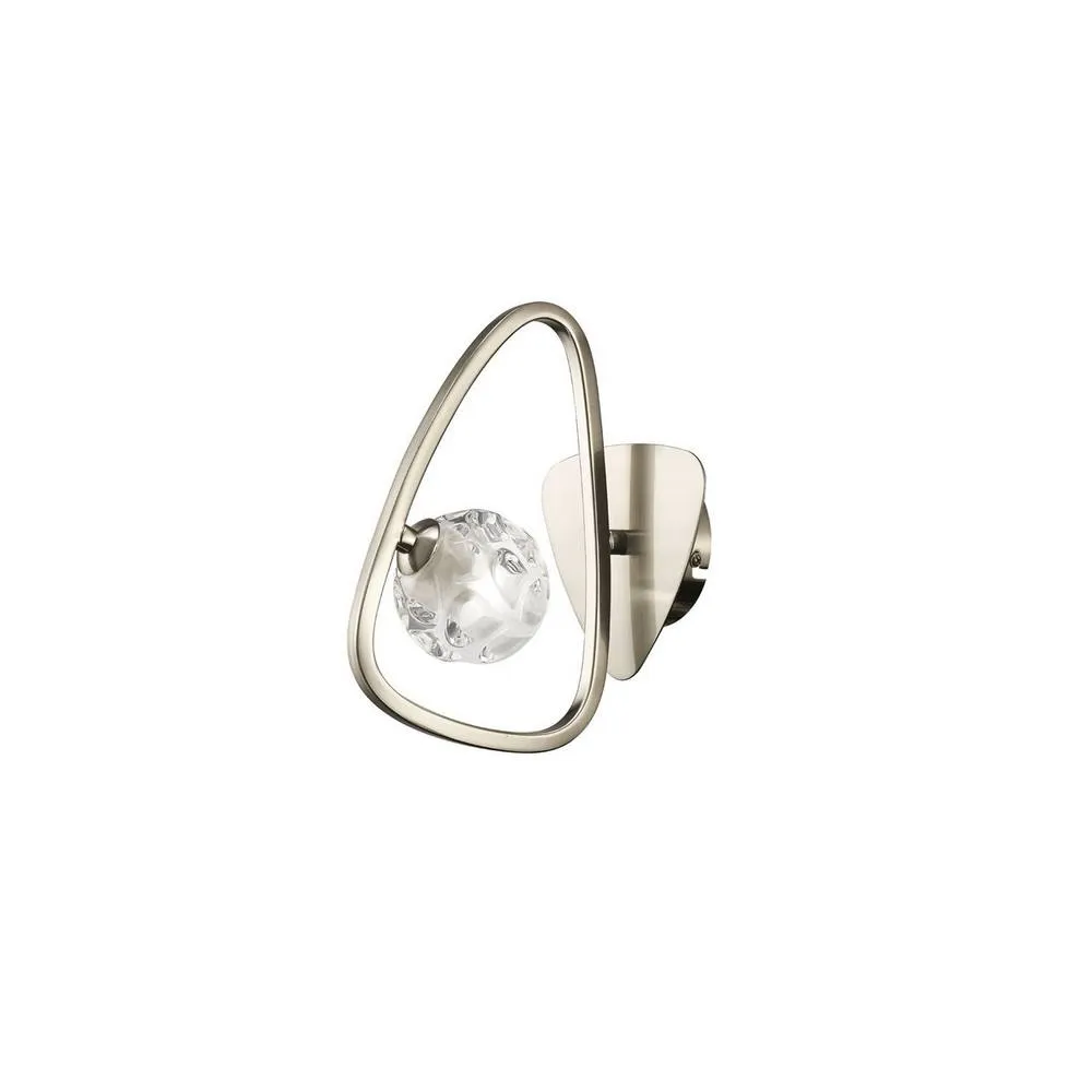 Netlighting Lux Switched Wall Lamp 1 Light G9 Polished Chrome in Grey