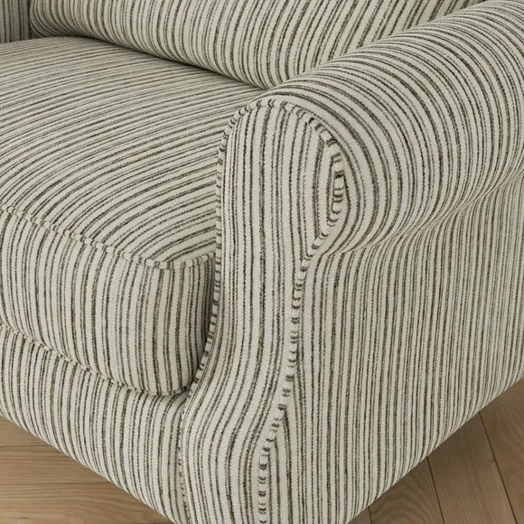 Millie Chenille Stripe Snuggle Chair 4
