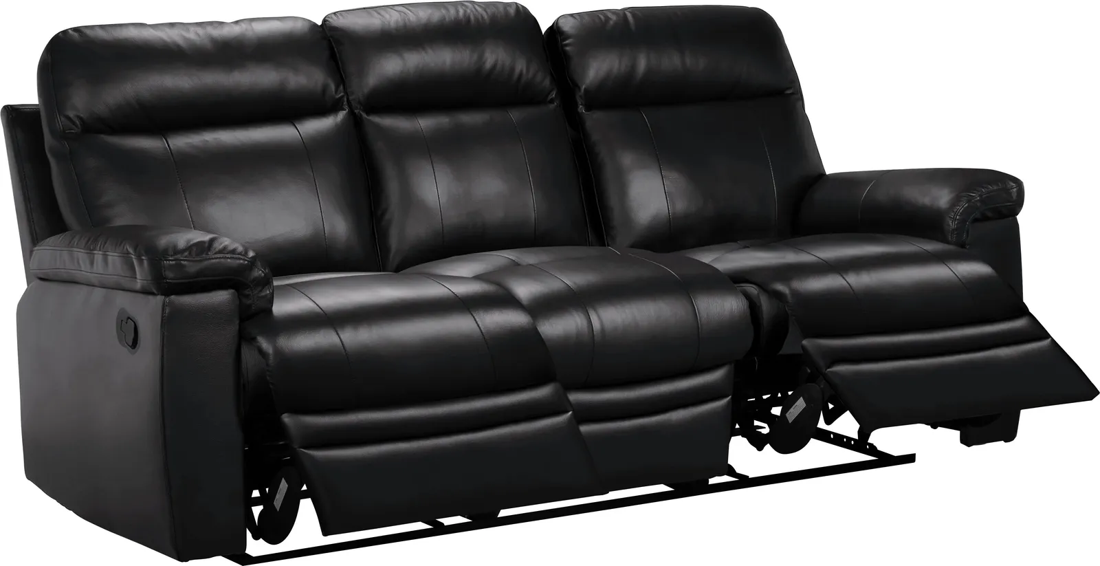 Argos Home Paolo 3 Seater Manual Recliner Sofa - Black