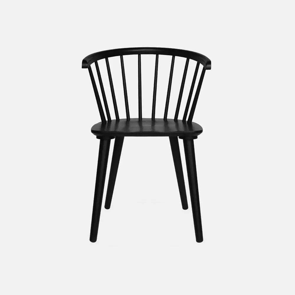 sweeek Pair of chairs in walnut wood & plywood in Black 3