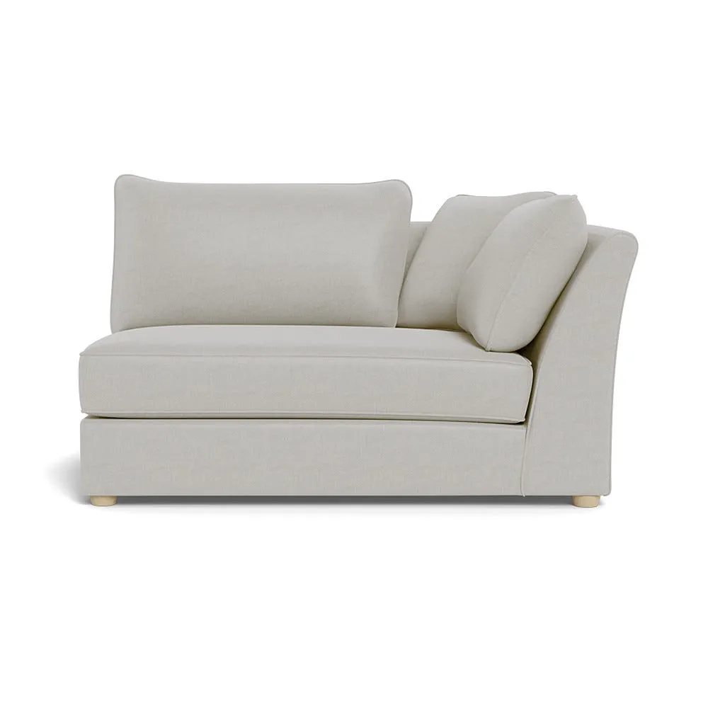 Heal's Tailor Large Curved Right Hand Facing Corner Unit Capelo Linen-Cotton Sea Salt Natural Feet