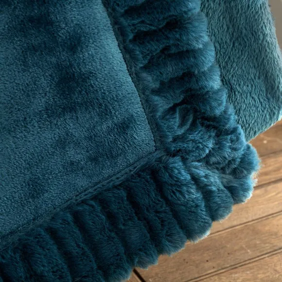 Catherine Lansfield Faux Velvet 150cm x 200cm Throw Blanket 3