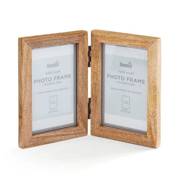 Mango Wood Hinged Double Photo Frame 3