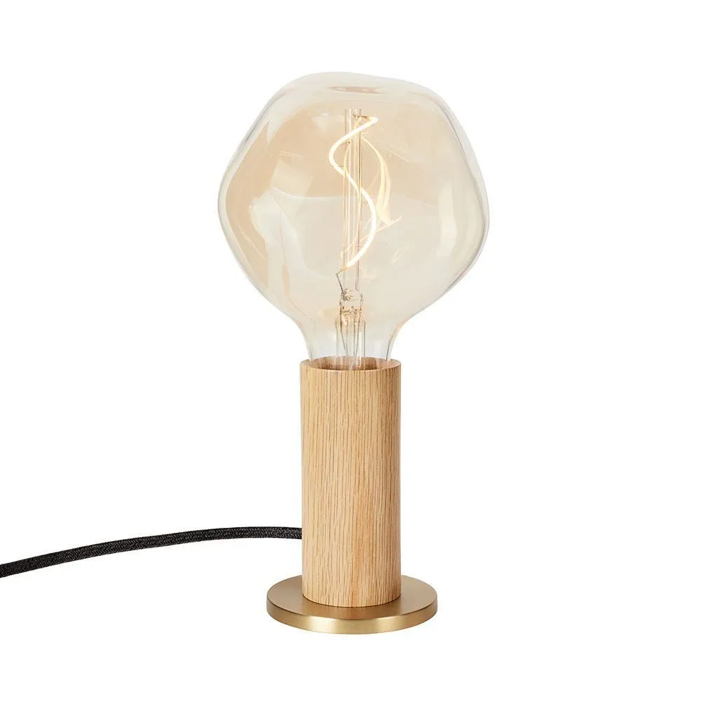 Tala Knuckle Table Lamp Oak with Voronoi I Bulb 2