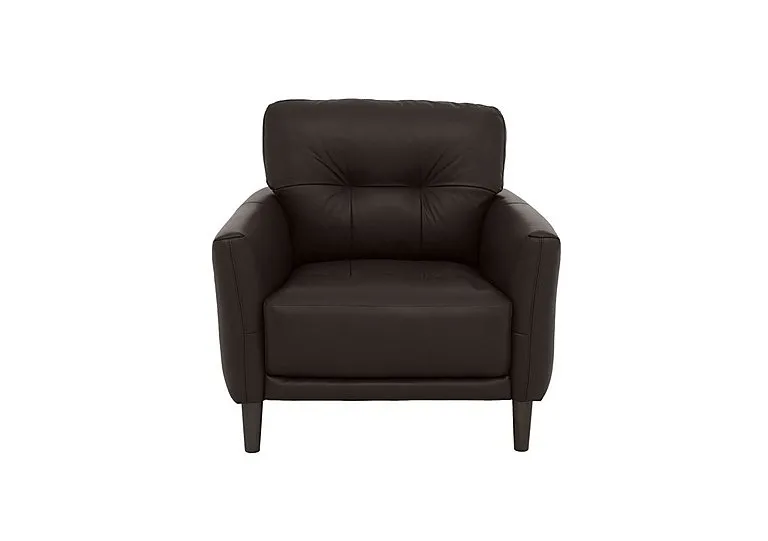 Uno Leather Chair - Dark Chocolate