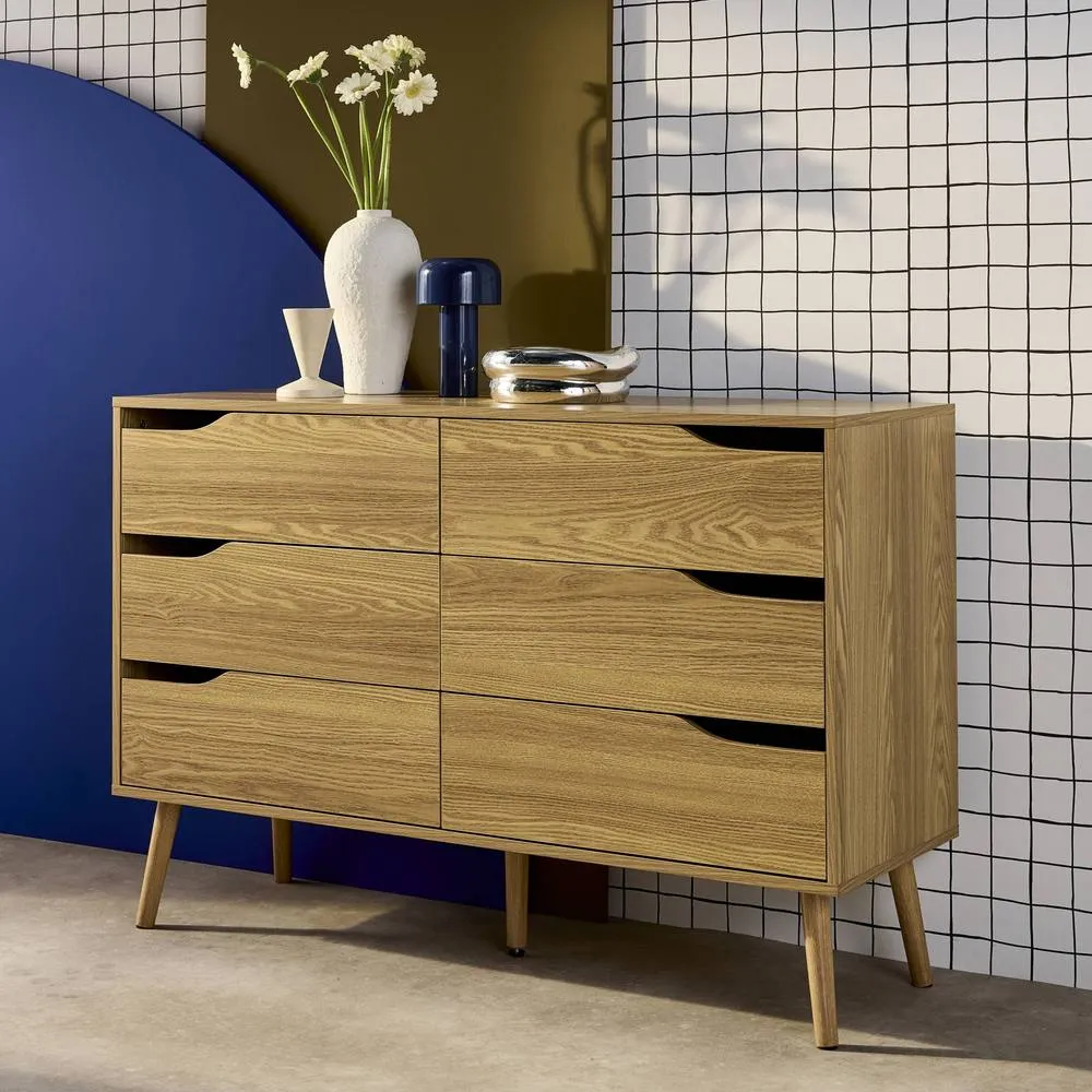 sweeek 6-drawer chest with wood effect in Light Brown 5