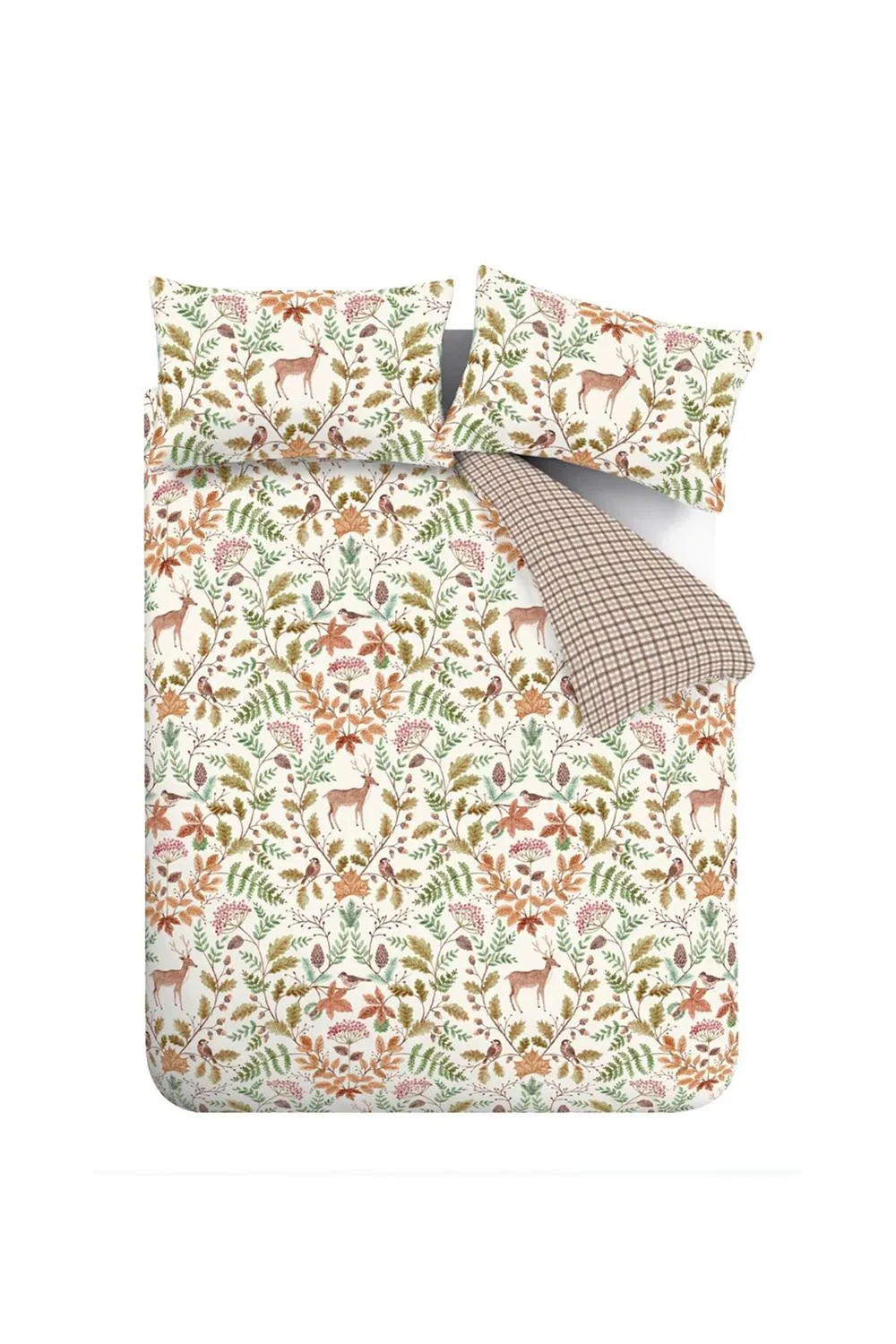 Catherine Lansfield Woodland Stag So Soft Reversible Duvet Cover Set in Cream 5