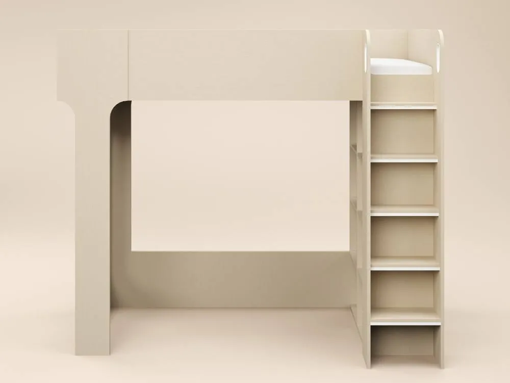 Flair Leo High Sleeper with Storage Scandi Light Oak 4