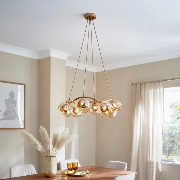 Kira 8 Light Tortoiseshell Ceiling Light