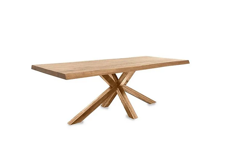 Njord Raw Edge Dining Table with Wooden Star Base - 180-cm - Bianca - In Time for Christmas