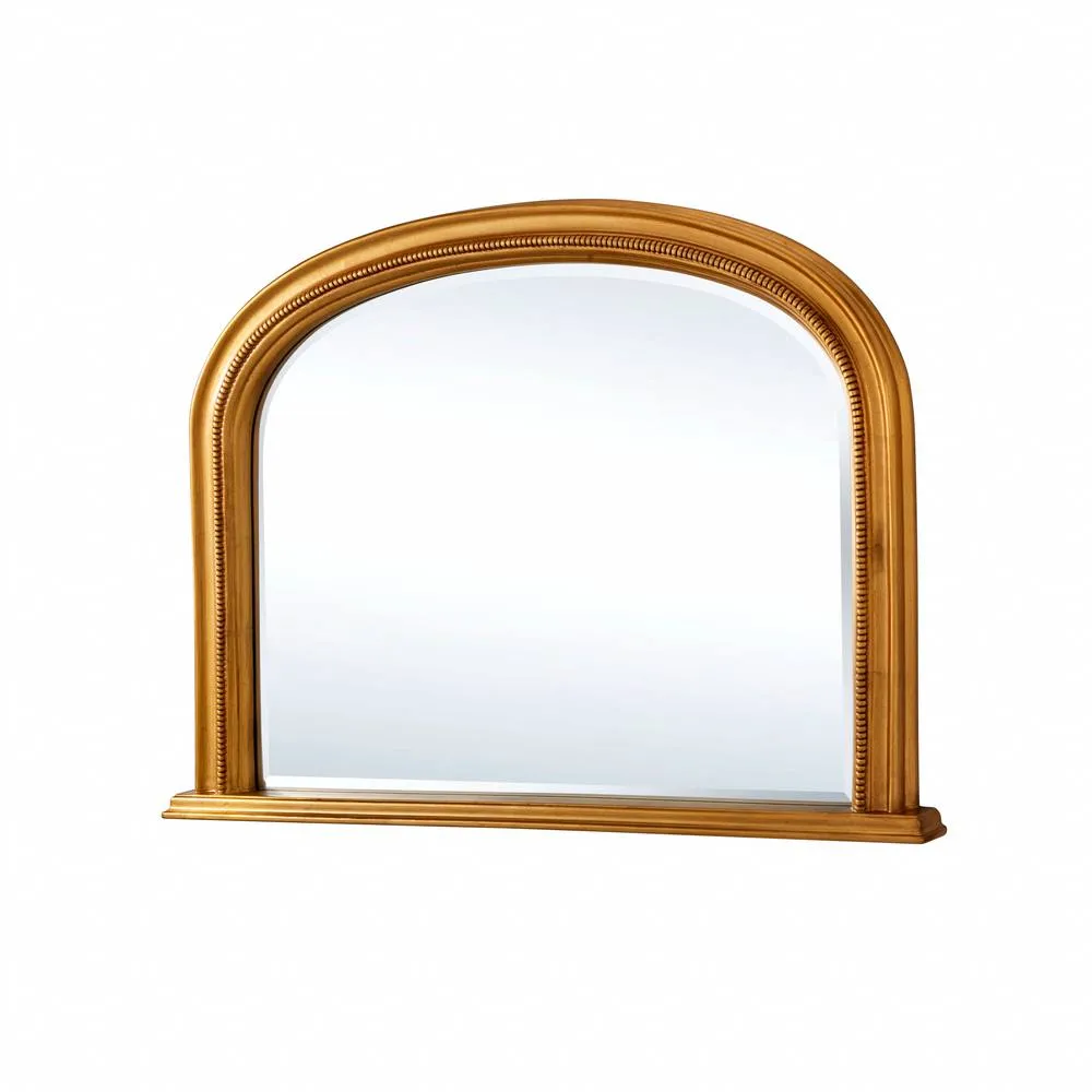 Yearn Mirrors Diana Overmantle Arched Gold Bevelled Mirror 6