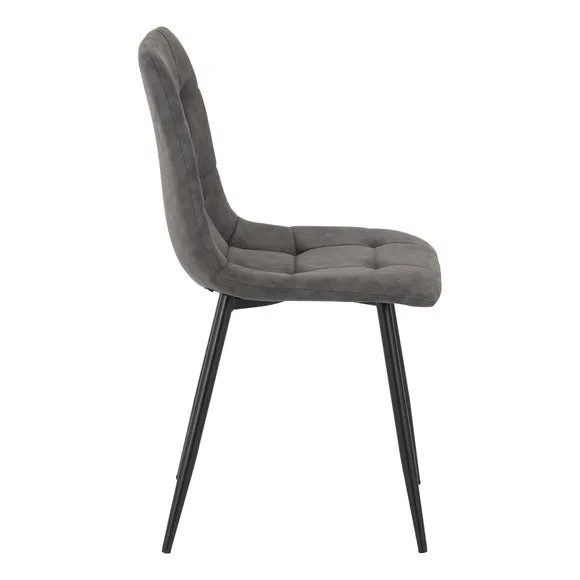 Fenton Set of 2 Dining Chairs, Faux Suede 5