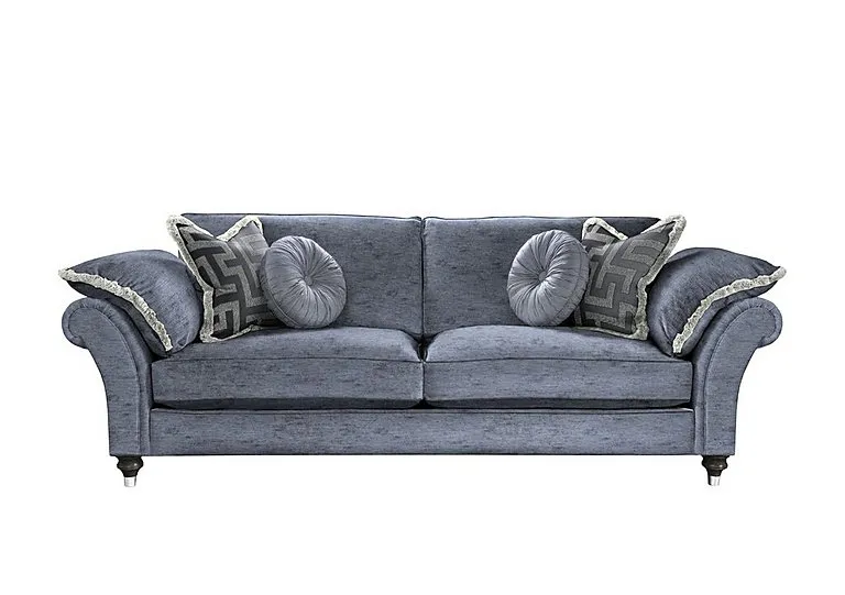 Princeton Ruched Large 3 Seater Sofa - Anthracite