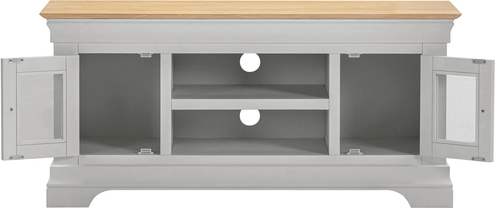 Seconique Bordeaux Small TV Stand (Fully Assembled) in Light Grey 5