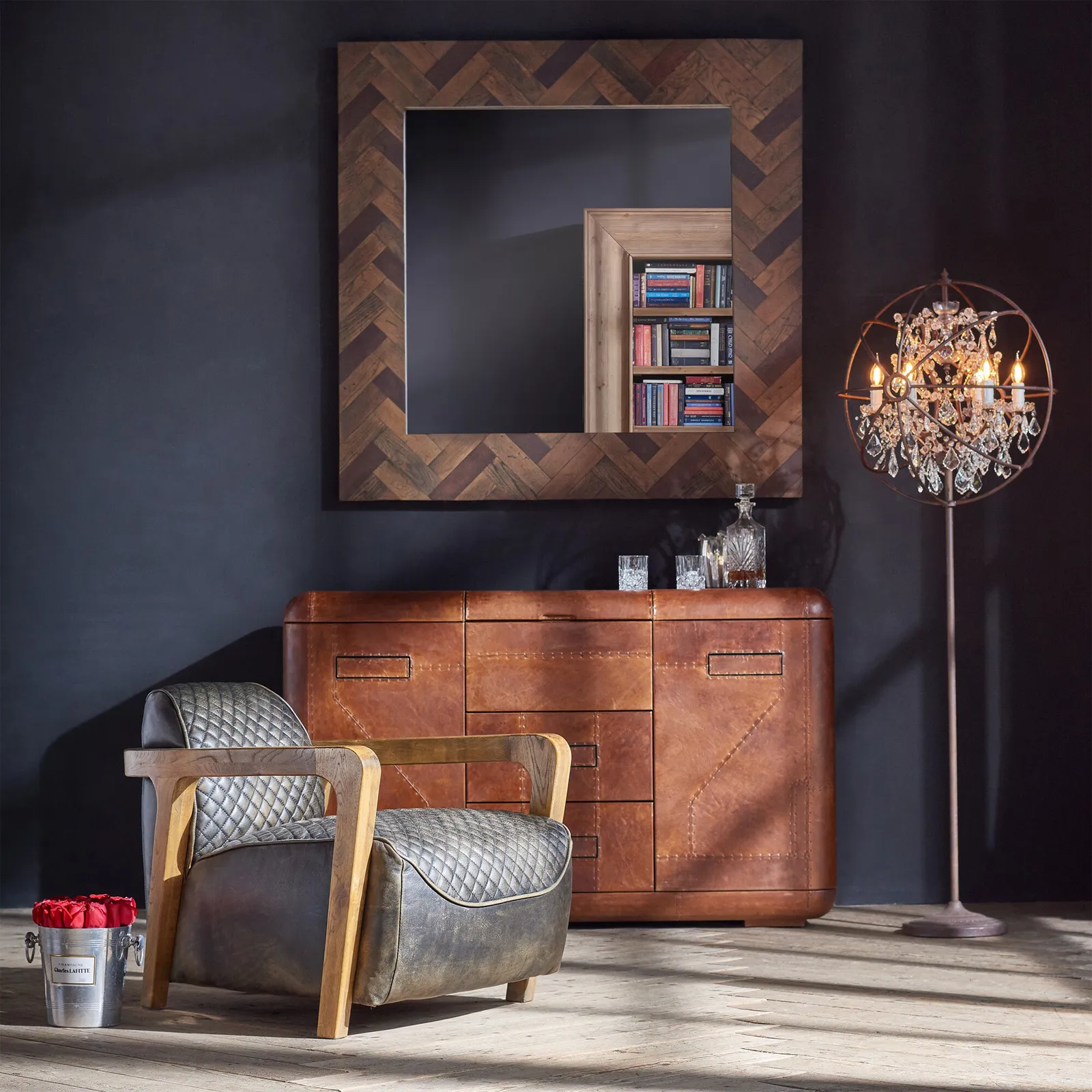 Timothy Oulton Wildcat Armchair, Brown Leather | Barker & Stonehouse 2