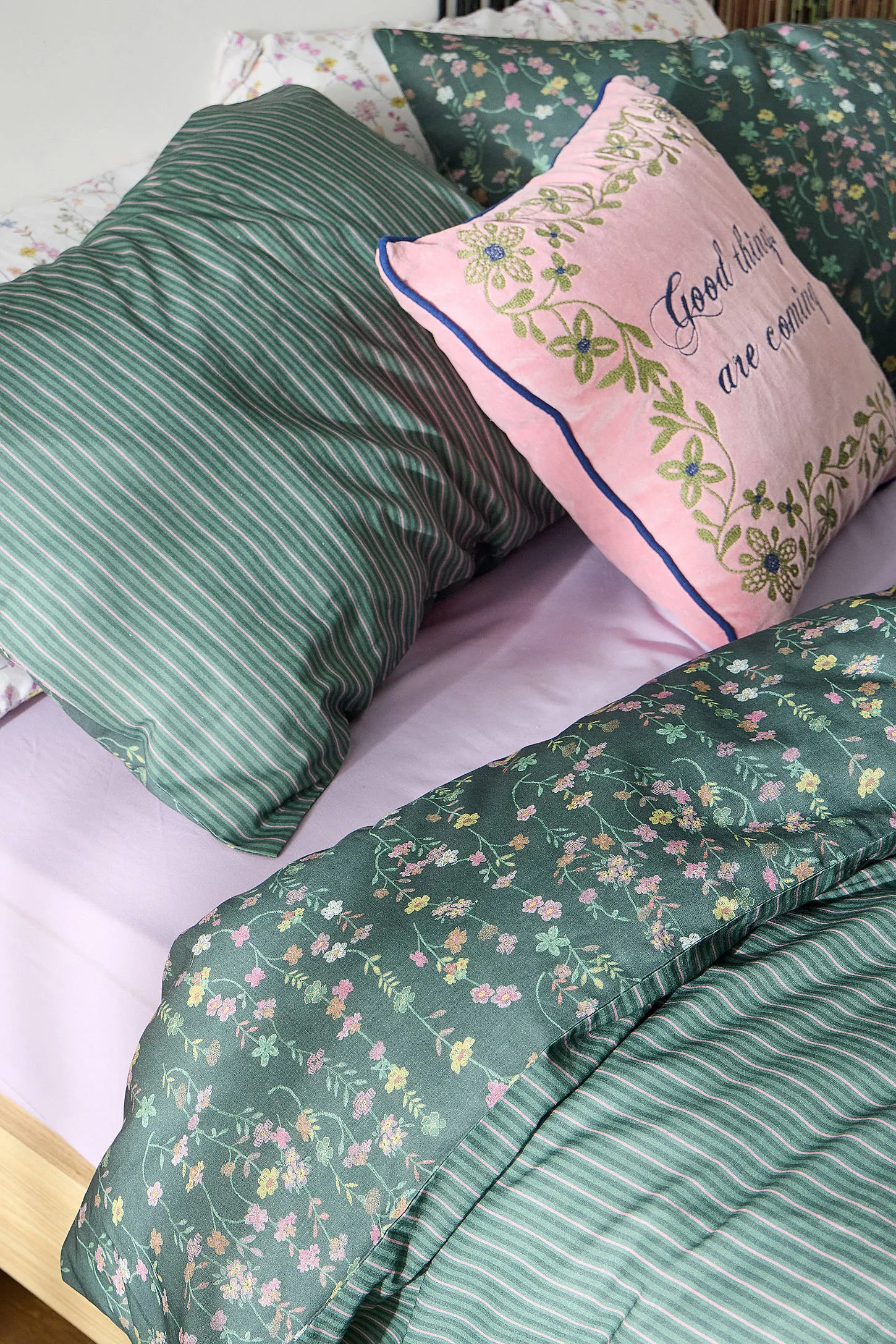 Green Dollymix Duvet Set - Dark Green Single 5