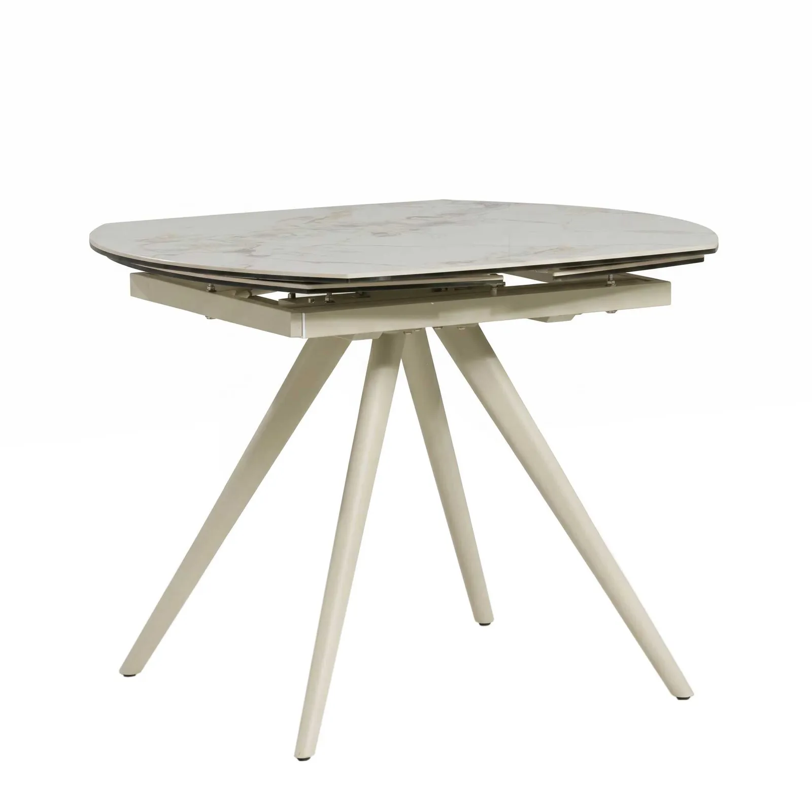 Rovala Dining Table-Middle Rotative 2 Side Exten, White Ceramic | Barker & Stonehouse 2