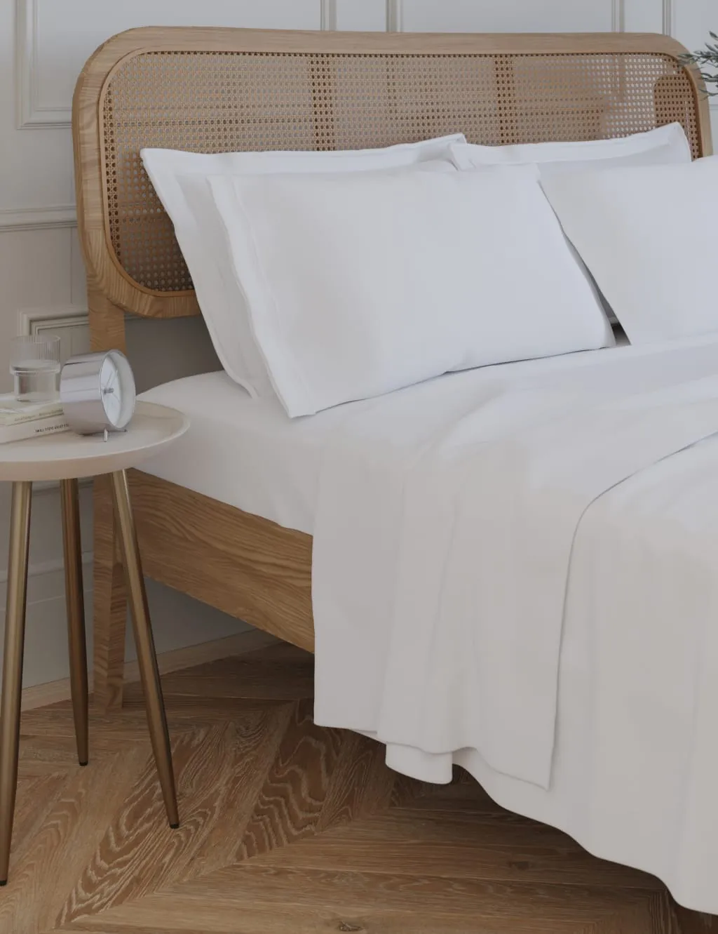 M&S Egyptian Cotton 230 Thread Count Crisp Flat Sheet Ice White