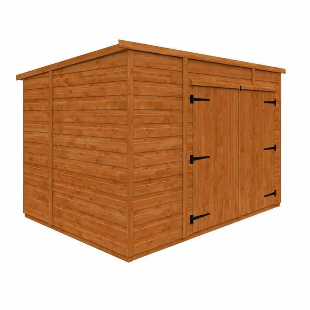 Buttercup Farm 8x6 Flex Pent Bike Store 12mm Flex - L243.8 x W175 x H179.1 cm in Burnt Orange
