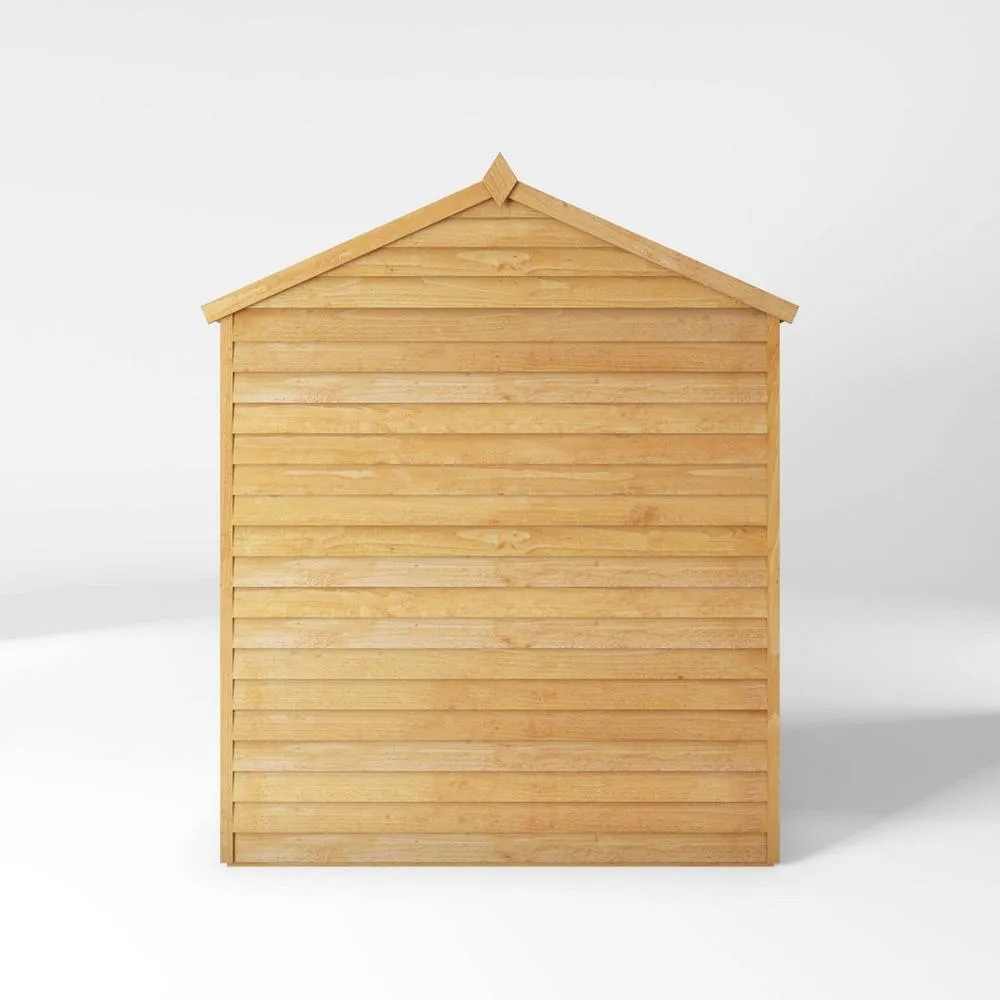 Mercia 8 x 6 Feet Overlap Reverse Apex Shed - L190.5 x W241.4 x H221.8 cm in Brown 4