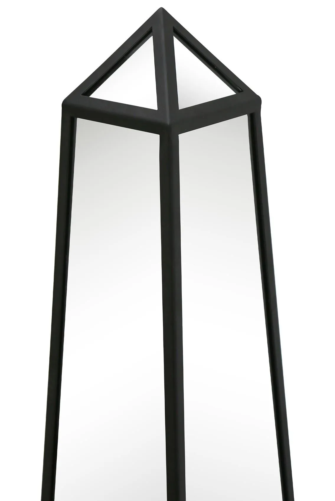 MirrorOutlet Black Metal Edged Mirrored Ornament (120CM X 25CM X 25CM) 4