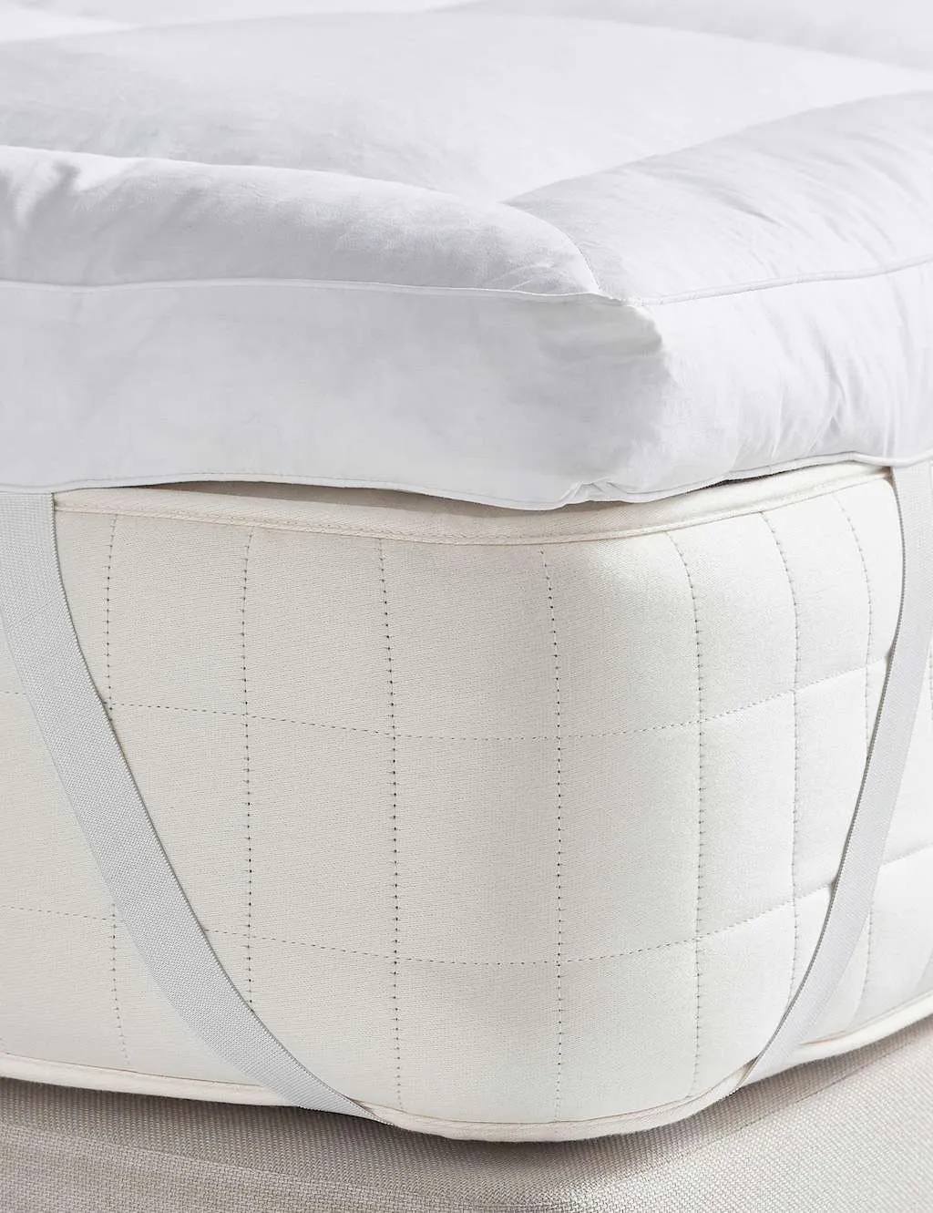 Bedfolk Duck Feather & Down Mattress Topper White