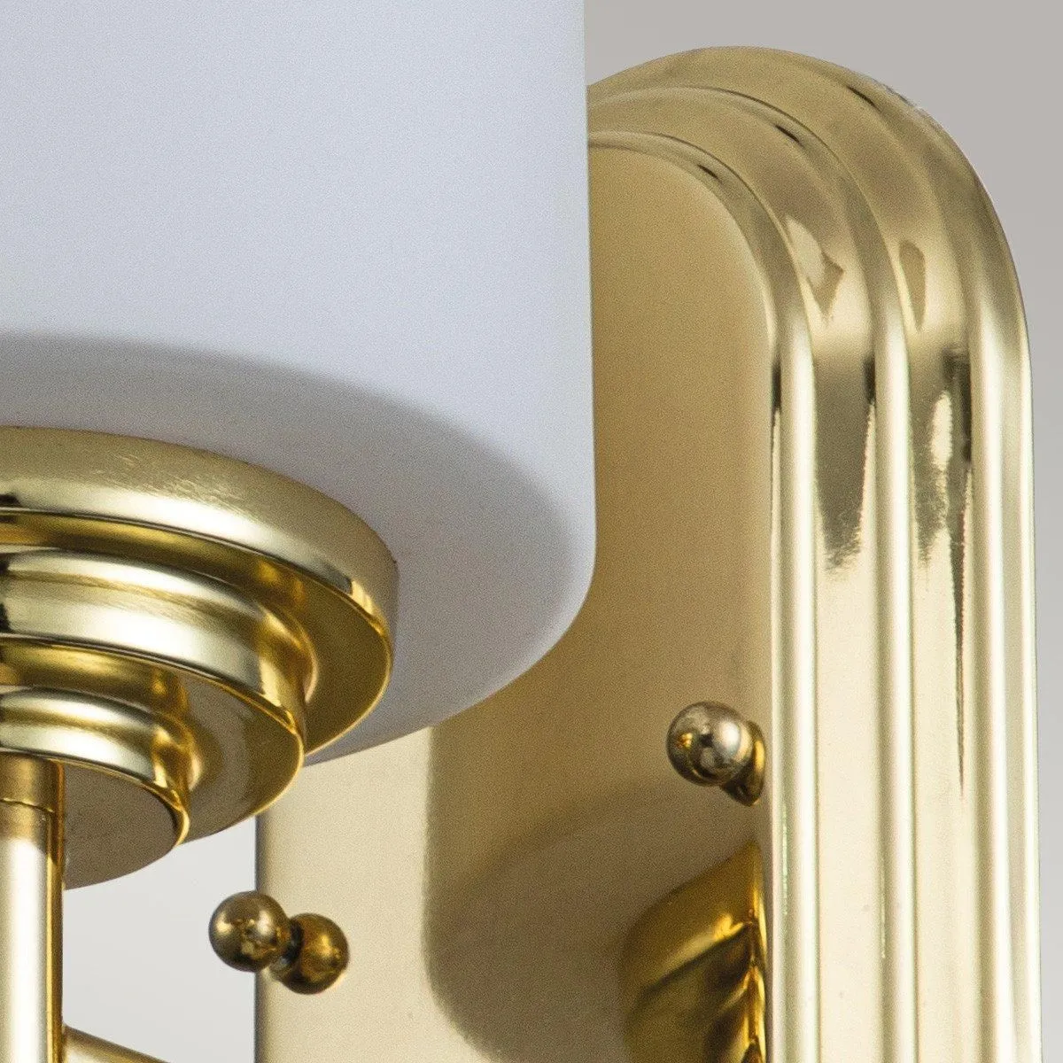 Netlighting Feiss Malibu Wall Lamp Polished Brass IP44 in Yellow 3