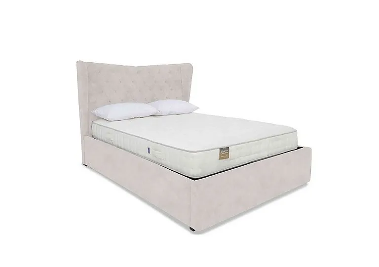 Bauer Electric Ottoman Bed Frame - King Size - Lace Ivory