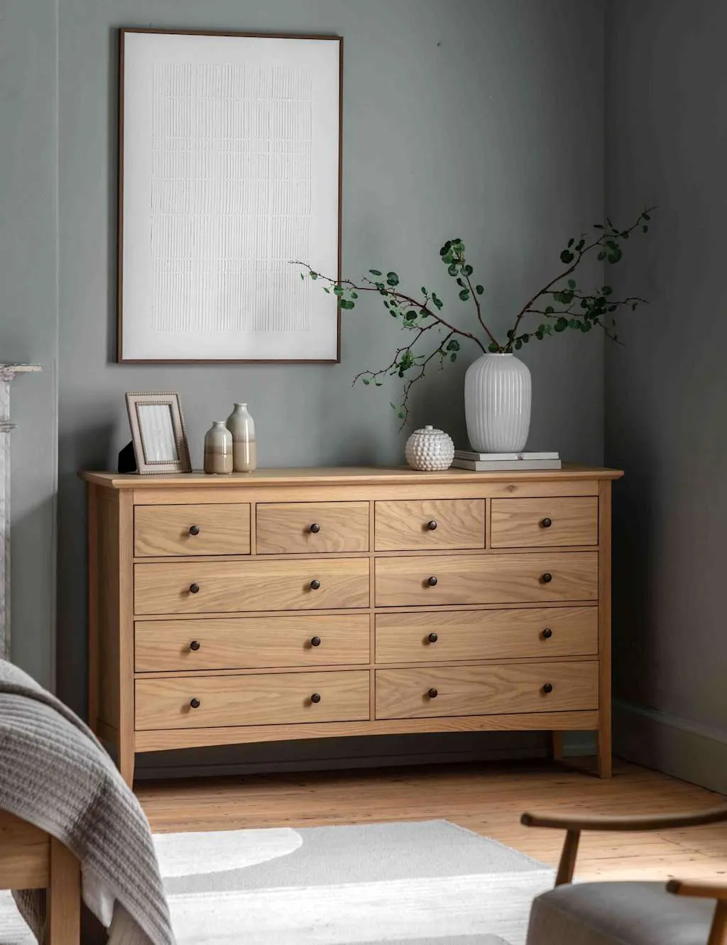 Gallery Direct Rye 10 Drawer Chest Natural