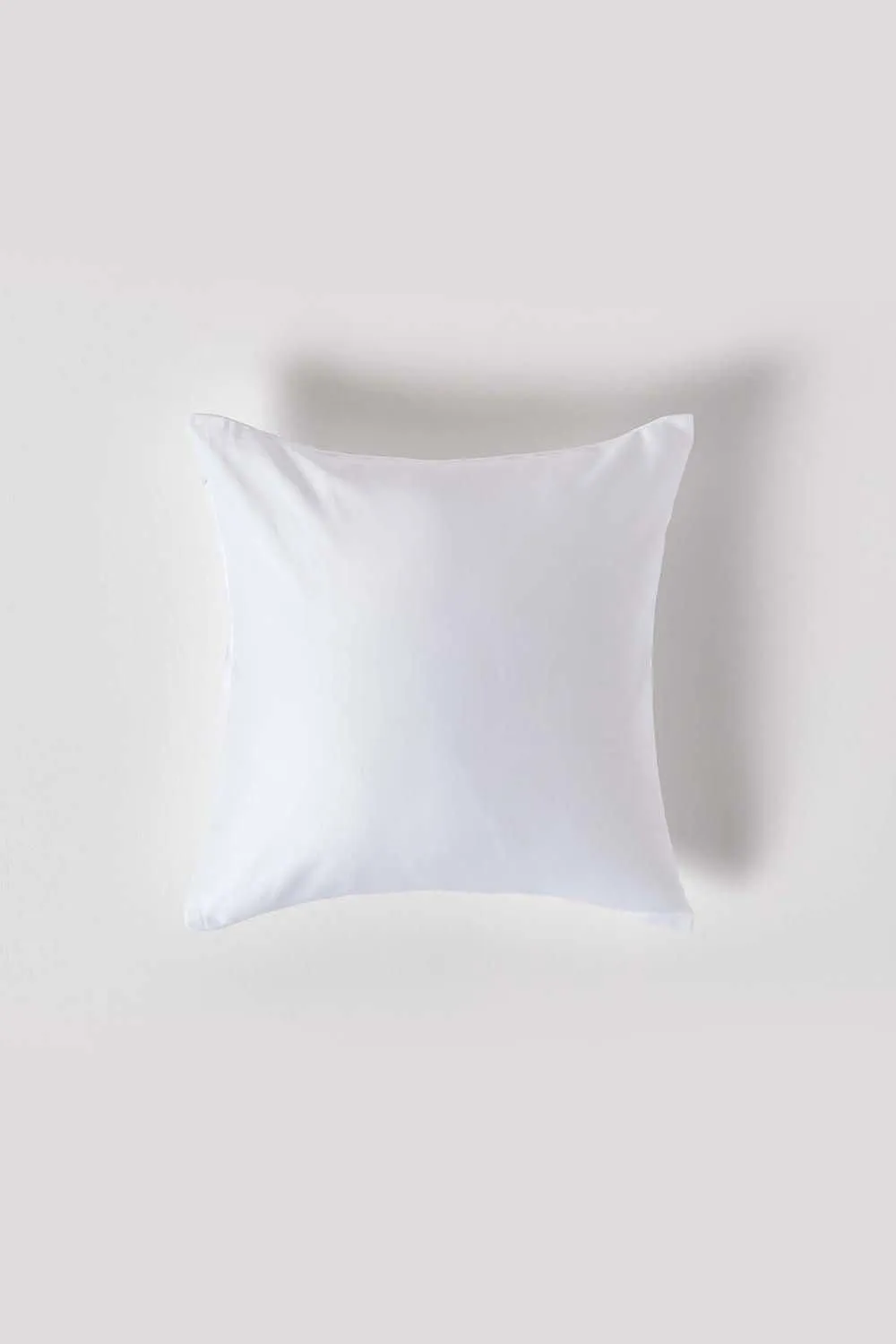 Homescapes Sateen Cotton Continental Pillowcase 400 TC, 40 x 40 cm in White 1
