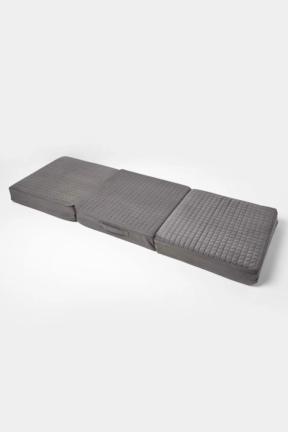 Homescapes Quilted Polyester 3 Seater Orthopaedic Booster Cushion Cover in Grey 5