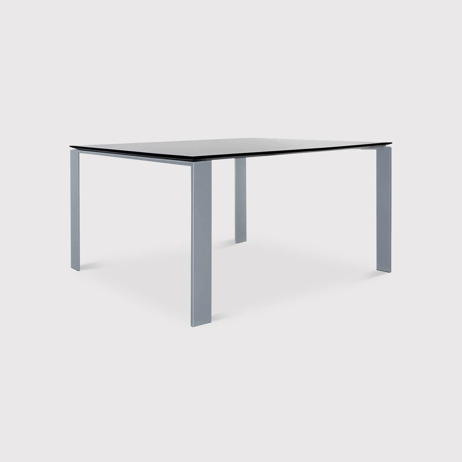 Kartell Four Dining Table 128X128, Black Metal | W128cm | Barker & Stonehouse 1