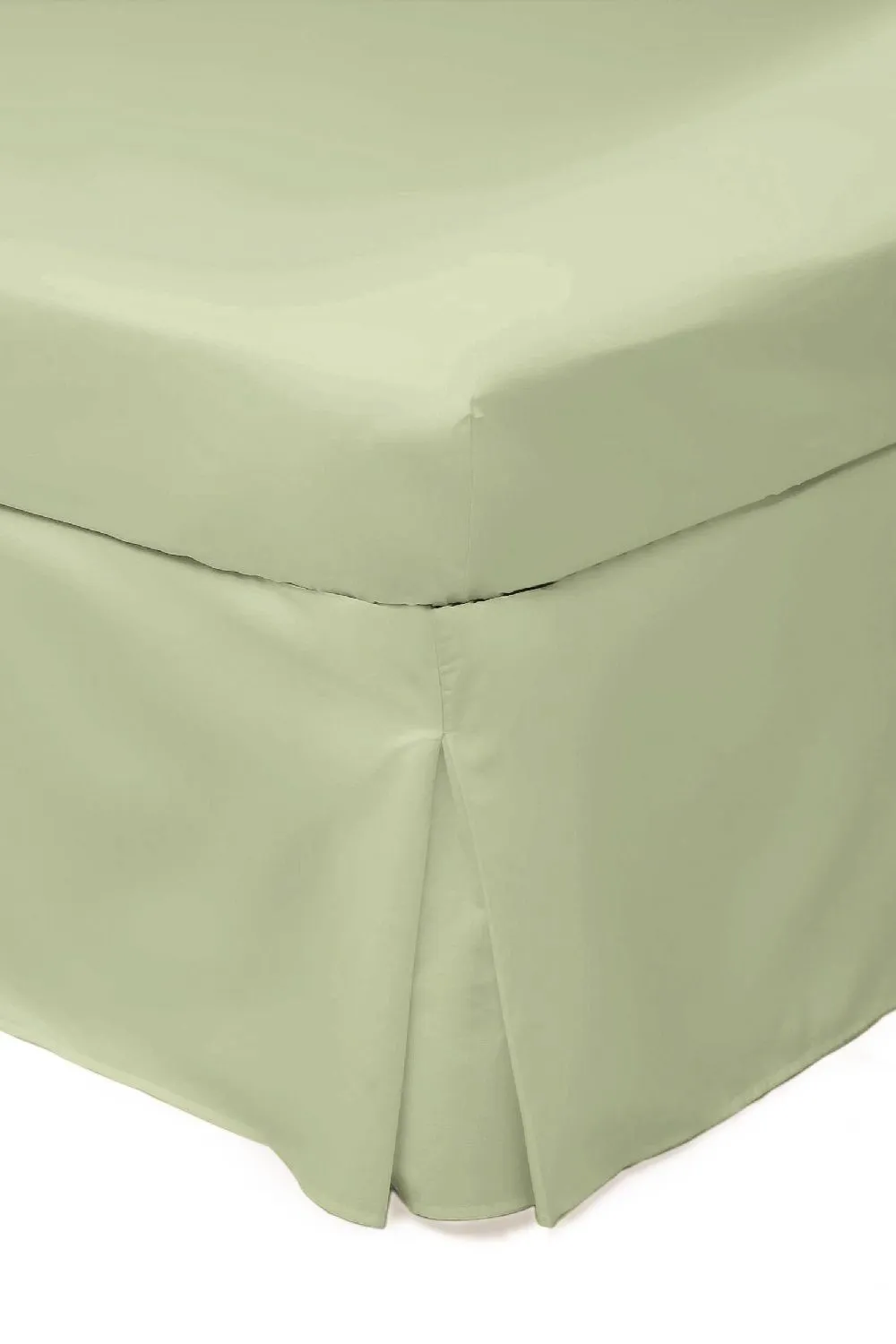 Belledorm Easy Care 200 Thread Count Cotton Polyester Percale Platform Valance in Olive 1