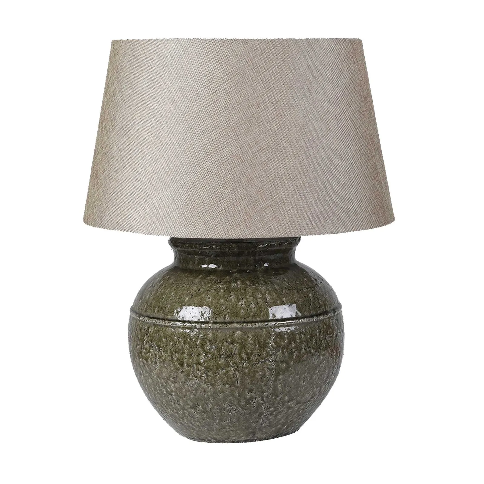 Moss Ceramic Table Lamp, Green | Barker & Stonehouse