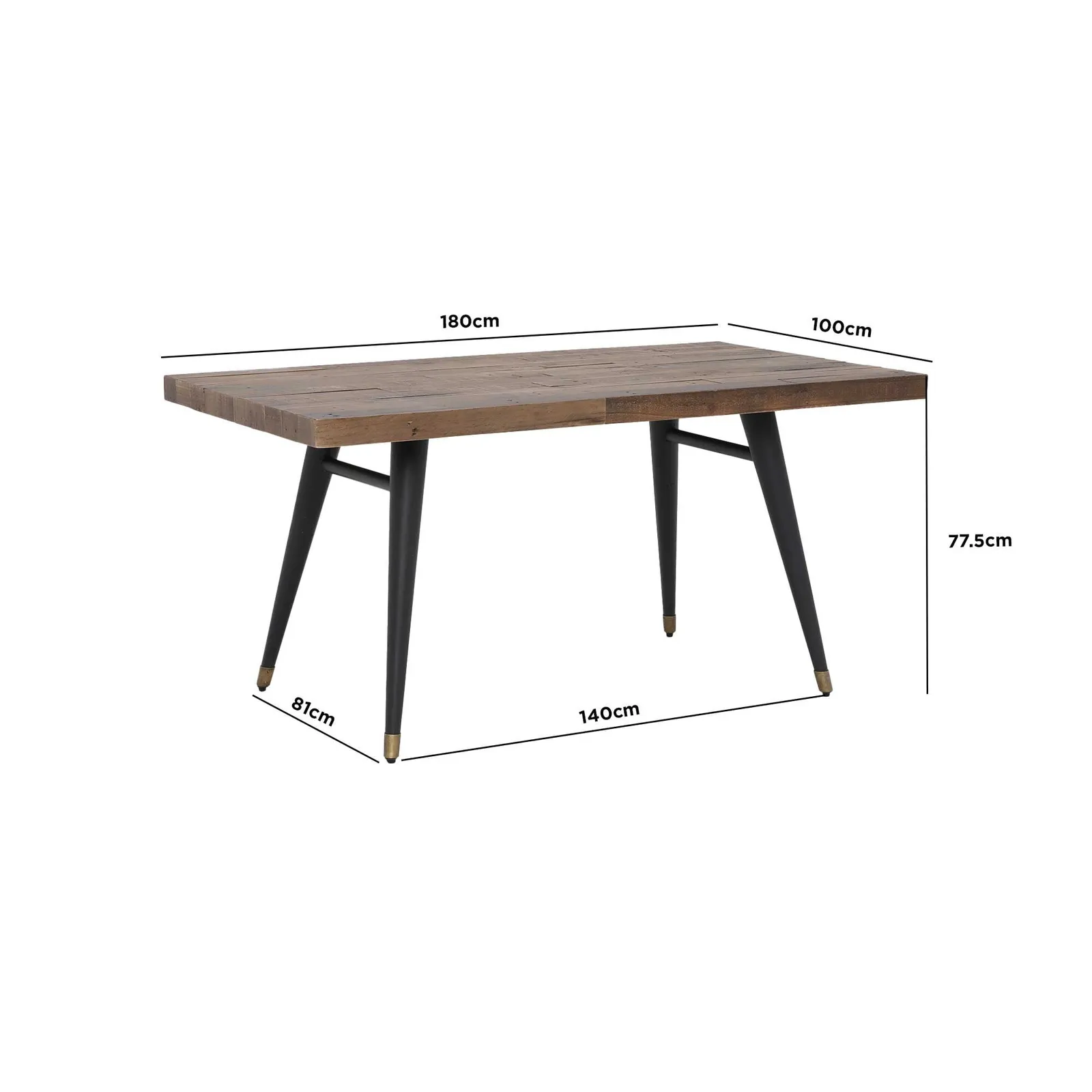 Modi Fixed Table Top 77X180X100Cm, Wood | W180cm | Barker & Stonehouse 4