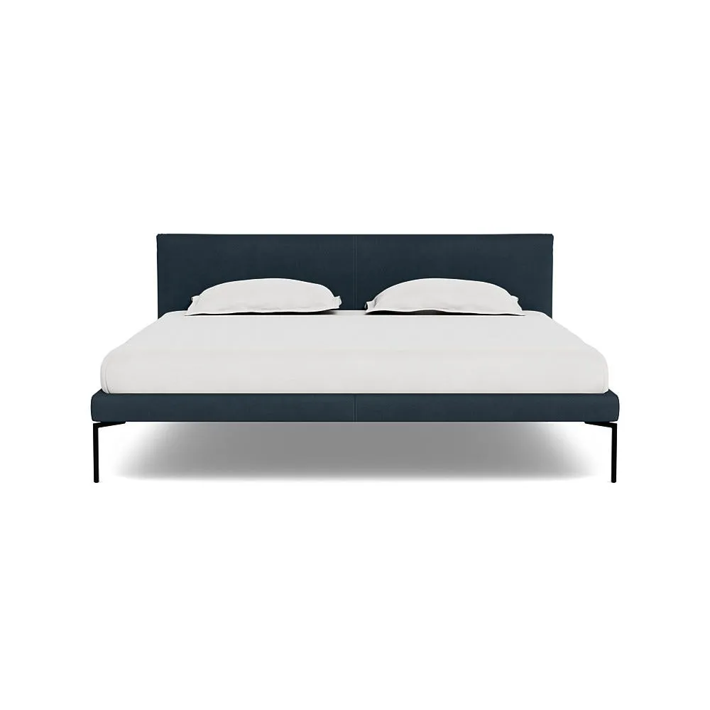 Heal's Matera Bed Super King Siena Cotton Deep Sea Black Feet 1