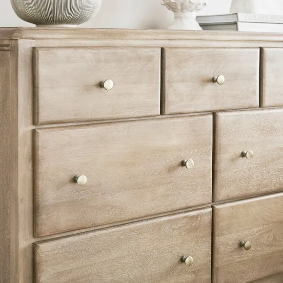 Giselle 7 Drawer Chest, Mango Wood 4