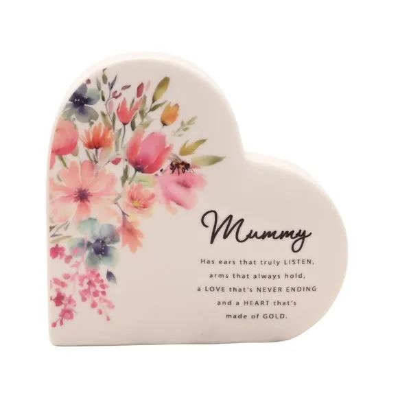 The Cottage Garden Floral Ceramic Heart Ornament 2