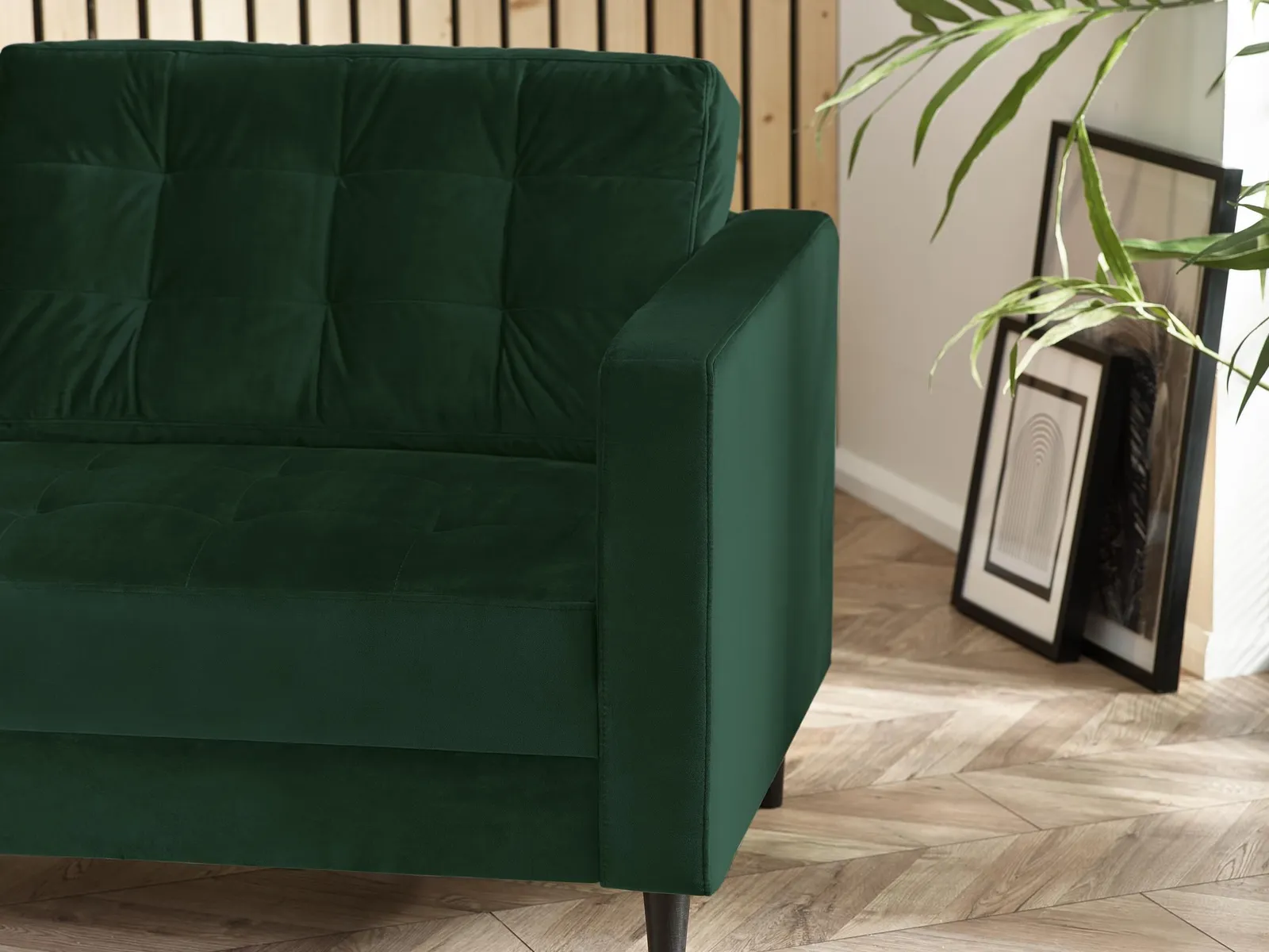 FurnitureboxUK Jade 3-Seater Soft Touch Velvet Sofa With Solid Wood Frame in Emerald 6