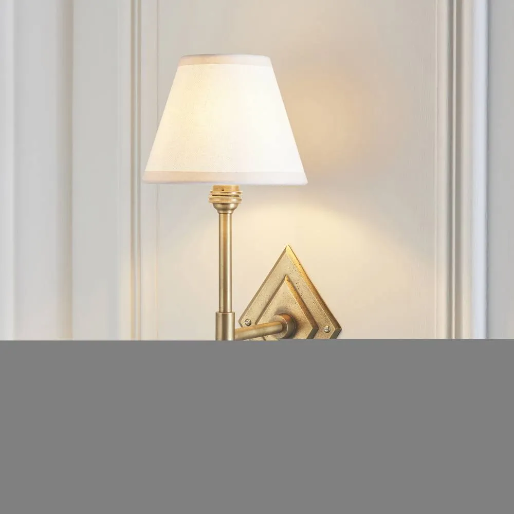 Netlighting Diamond Tall & Ivy 16cm Wall Lamp Antique Brass Vintage White in Gold 2