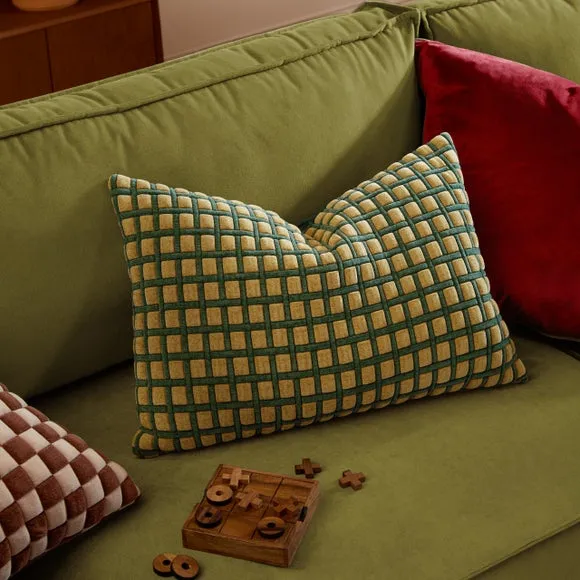 Furn. Softie Grid Rectangle Cushion 1