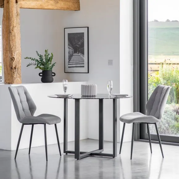 Set of 2 Mesa Flatweave Dining Chairs 2