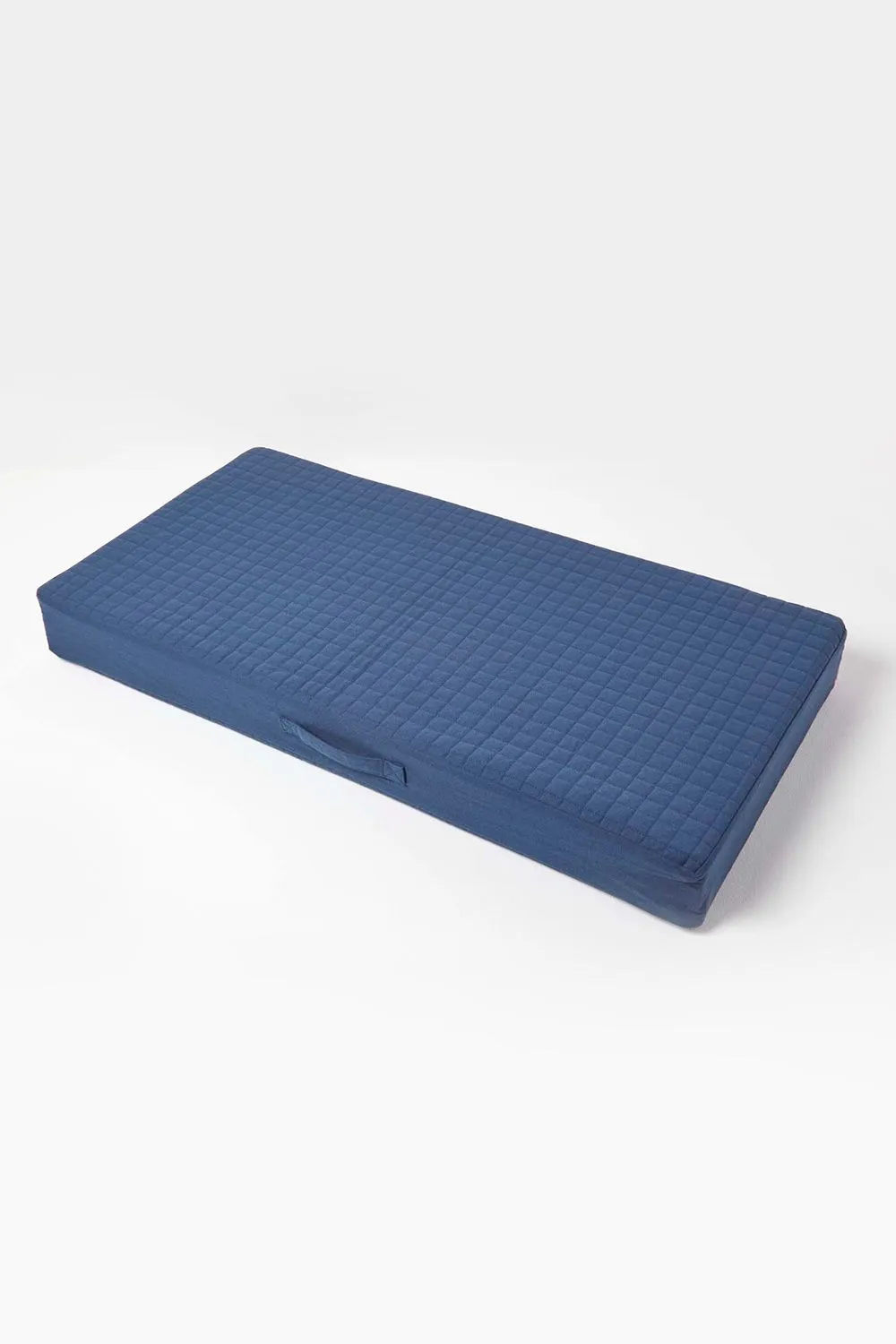 Homescapes Quilted Cotton 2 Seater Orthopaedic Booster Cushion Cover in Navy 5