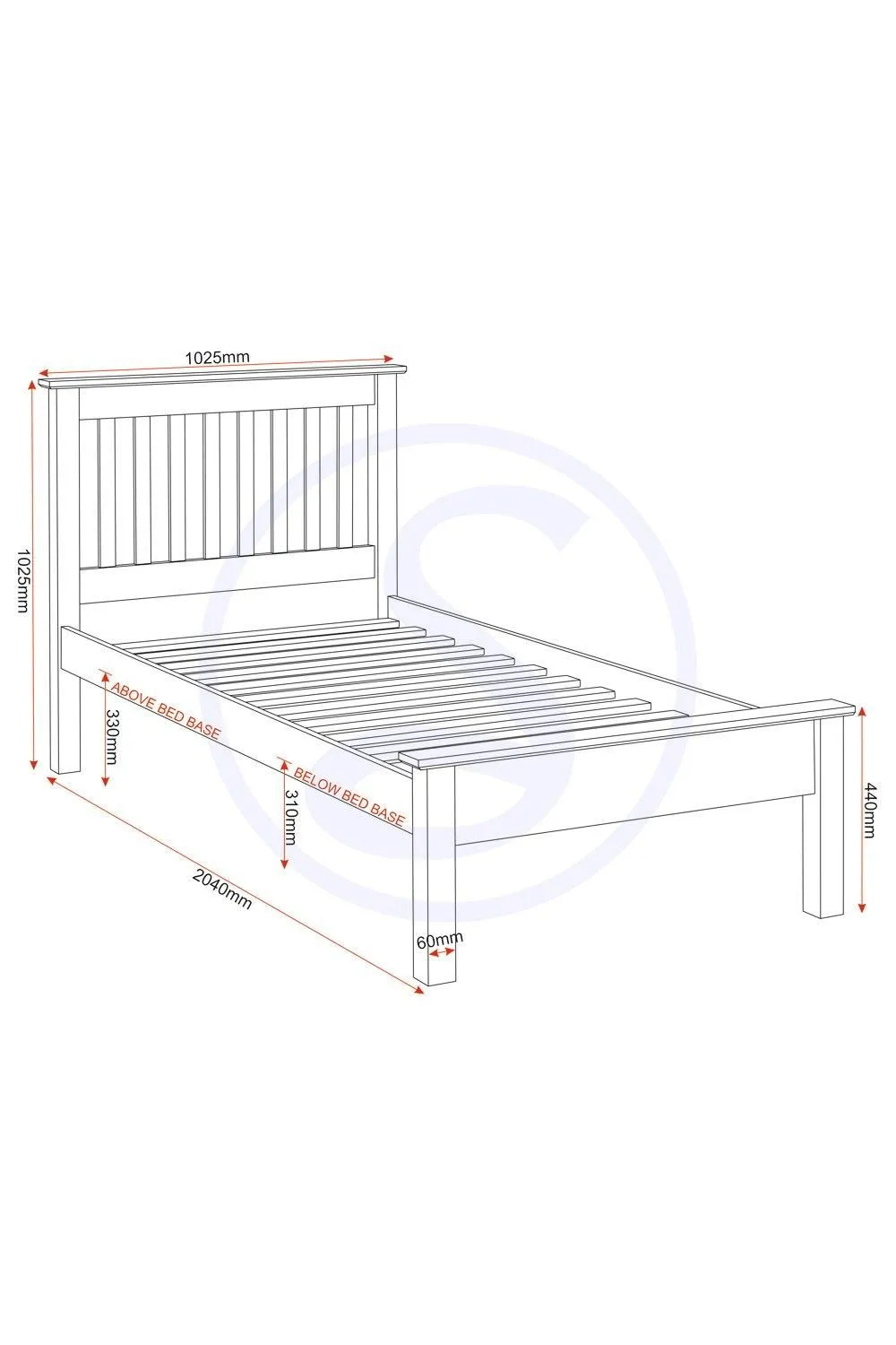 Seconique Monaco 3' Single Bed Low Foot End in White 6