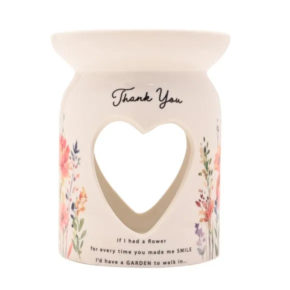 The Cottage Garden Heart Ceramic Wax Melt Burner 2
