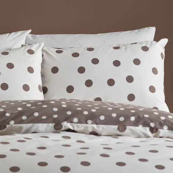 Catherine Lansfield Polka Dot Quilt Cover & Pillowcase Set 3