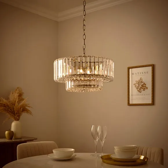 Crus Beaded Diffuser Adjustable Pendant Light 2